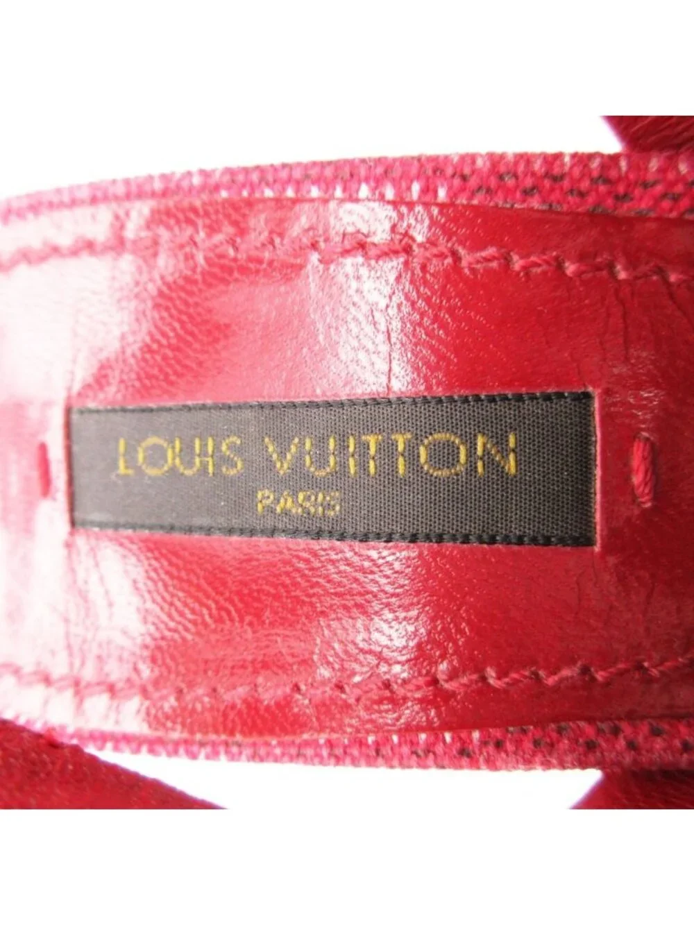 Louis Vuitton Pumps Wedge Sole Open Toe Sling Back Leather Sandals Logo Cube